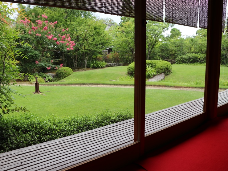 掛川城公園内にある伝統的な数寄屋造りの二の丸茶室で掛川産抹茶と生菓子を楽しむ